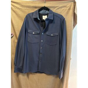 Con.struct Mens 4 Way Stretch Zig Zag Button Down Shirt Jacket Size Medium